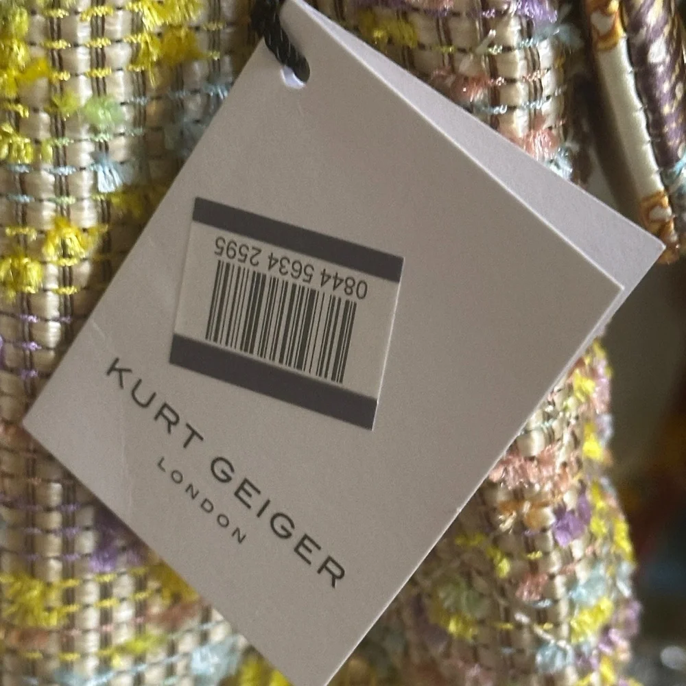 NWT Kurt Geiger The Braxton Mixed Media Shoulder Bag. Retail $245.00